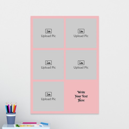 Baby Pink 5 Pics with Text Design: Portrait Acrylic Photo Frame with Image Printing – PrintShoppy Photo Frames