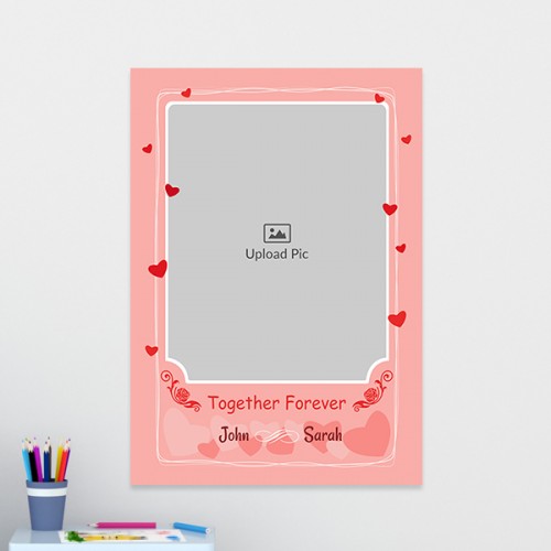 Together Forever with Love Symbols Frame Design: Portrait Acrylic Photo Frame with Image Printing – PrintShoppy Photo Frames