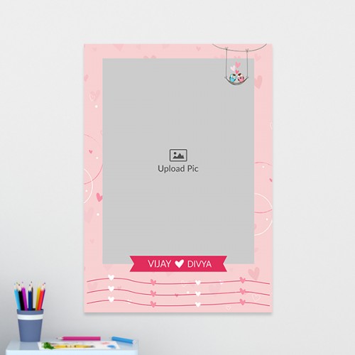 Love Birds Design: Portrait Acrylic Photo Frame with Image Printing – PrintShoppy Photo Frames