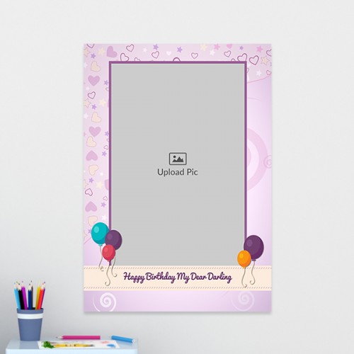 Birthday Balloons Design: Portrait Acrylic Photo Frame with Image Printing – PrintShoppy Photo Frames