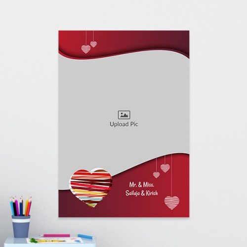 Hanging Hearts Design: Portrait Acrylic Photo Frame with Image Printing – PrintShoppy Photo Frames
