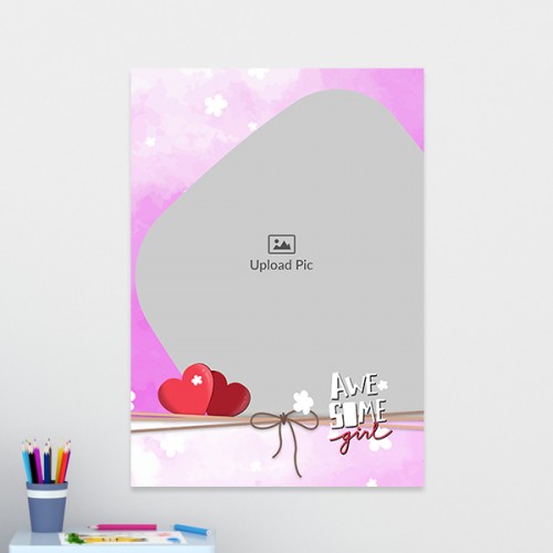 Awesome Girl Design: Portrait Acrylic Photo Frame with Image Printing – PrintShoppy Photo Frames
