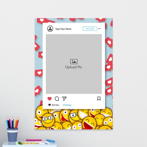 Social Butterflies Design: Portrait Acrylic Photo Frame with Image Printing – PrintShoppy Photo Frames