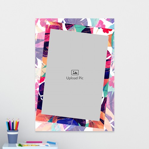 Floral Abstract Design: Portrait Acrylic Photo Frame with Image Printing – PrintShoppy Photo Frames