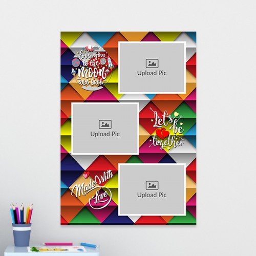 Lets Be Together with Abstract Background Design: Portrait Acrylic Photo Frame with Image Printing – PrintShoppy Photo Frames