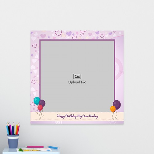 Birthday Balloons Design: Square Acrylic Photo Frame with Image Printing – PrintShoppy Photo Frames