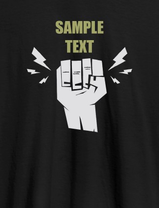 Fist Personalised Mens T Shirt Black Color