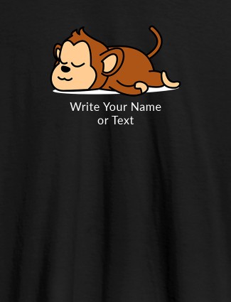 Lazy Snooze with Text On Black Color Customized Mens T-Shirt