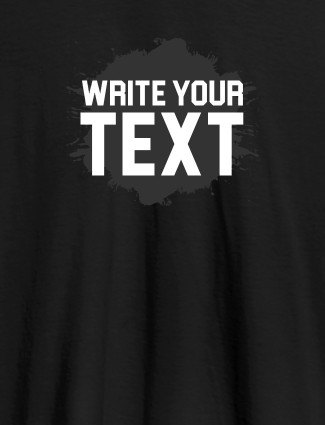 Splash Design with your Name On Black Color Personalized Tees