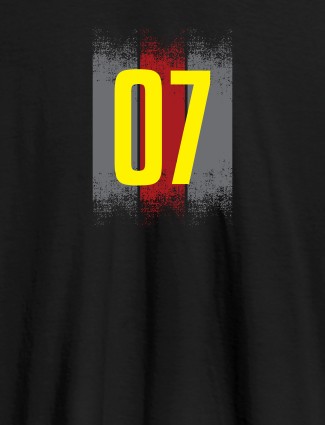 Your Favourite Number On Black Color Personalized Tshirt