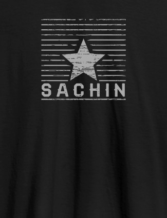 The Star with Your Name On Black Color Customized Tshirt for Men