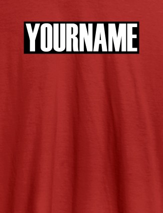 YourName On Red Color Customized Tshirt for Men