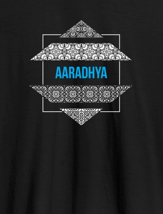 Personalised Womens Tee Shirt Traditional Design Black Color