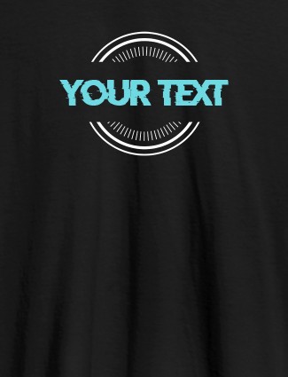 Stamp Theme with Your Name On Black Color Women T Shirts with Name, Text, and Photo