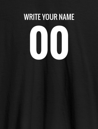 Name and Number On Black Color Women T Shirts with Name, Text, and Photo