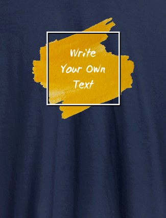 Splash Theme with your Name On Navy Blue Color Personalized T-Shirt for Women