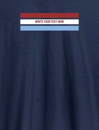 Write Quote with Your Name On Navy Blue Color Women T Shirts with Name, Text, and Photo