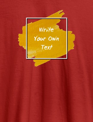 Splash Theme with your Name On Red Color Personalized T-Shirt for Women