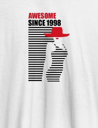 Awesome Since Personalised Womens T Shirt White Color