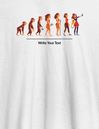 Women Life Cycle with Your Text On White Color Personalized T-Shirt for Women