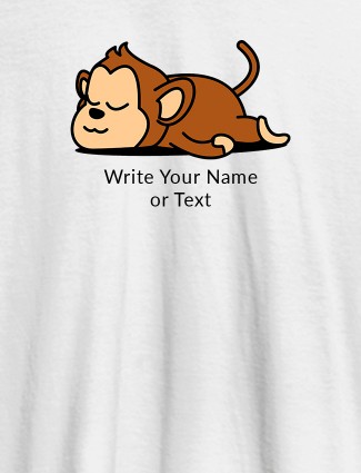 Lazy Snooze with Your Name On White Color Customized Tshirt for Women