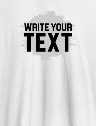 Splash Design with your Name On White Color Personalized Women Tshirt