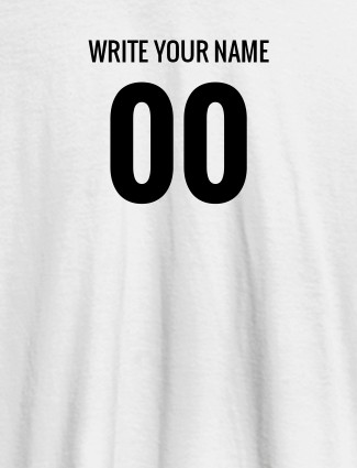 Name and Number On White Color Women T Shirts with Name, Text, and Photo