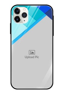 Apple iPhone 11 Pro Max Custom Glass Phone Case  - Blue Pattern Design