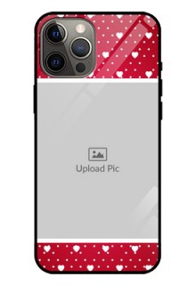 Iphone 12 Pro Max Photo Printing on Glass Case  - Hearts Mobile Case Design