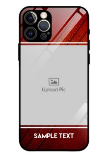 Iphone 12 Pro Personalized Glass Phone Case  - Leather Phone Case Design