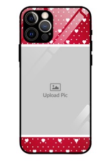 Iphone 12 Pro Photo Printing on Glass Case  - Hearts Mobile Case Design