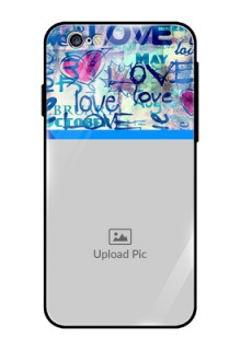 Apple iPhone 6 Custom Glass Mobile Case  - Colorful Love Design