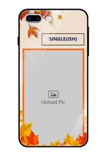 Apple iPhone 7 Plus Photo Printing on Glass Case  - Autumn Maple Leaves Design