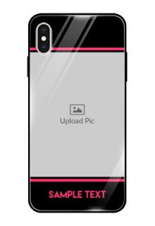 Apple iPhone XS Max Custom Glass Mobile Case  - with Add Text Design