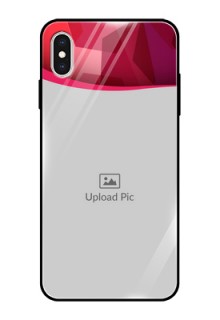 Apple iPhone XS Max Custom Glass Mobile Case  - Red Abstract Design