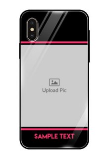 iPhone XS Custom Glass Mobile Case  - with Add Text Design