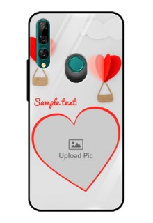 Huawei Y9 Prime Custom Glass Mobile Case  - Parachute Love Design