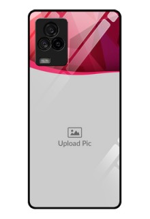 iQOO 7 Legend 5G Custom Glass Mobile Case - Red Abstract Design