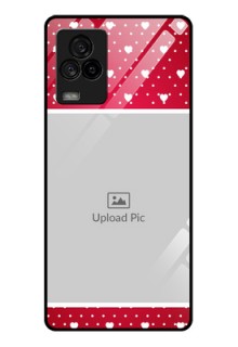 iQOO 7 Legend 5G Photo Printing on Glass Case - Hearts Mobile Case Design
