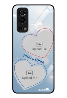 iQOO Z3 5G Custom Glass Mobile Case - Blue Color Couple Design 
