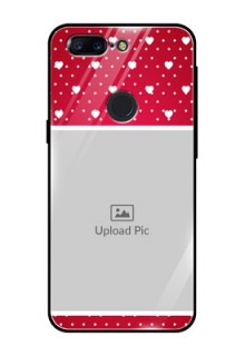 OnePlus 5T Photo Printing on Glass Case  - Hearts Mobile Case Design