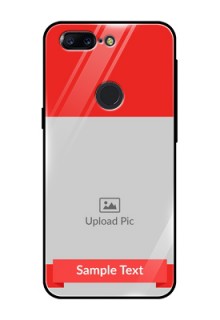 OnePlus 5T Custom Glass Phone Case  - Simple Red Color Design