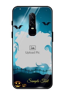 OnePlus 6 Custom Glass Phone Case  - Halloween frame design