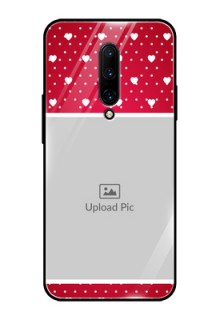 OnePlus 7 Pro Photo Printing on Glass Case  - Hearts Mobile Case Design
