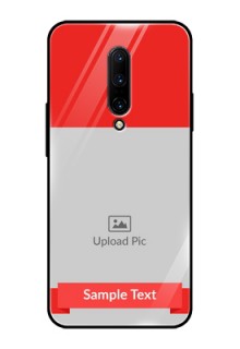 OnePlus 7 Pro Custom Glass Phone Case  - Simple Red Color Design