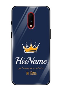 Oneplus 7 Glass Phone Case King with Name