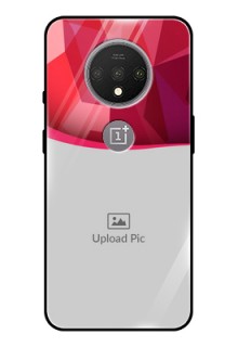 OnePlus 7T Custom Glass Mobile Case  - Red Abstract Design