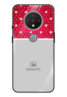 OnePlus 7T Photo Printing on Glass Case  - Hearts Mobile Case Design