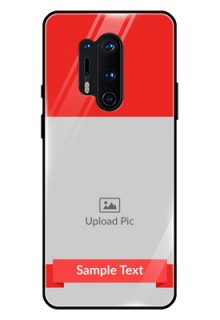 Oneplus 8 Pro Custom Glass Phone Case  - Simple Red Color Design