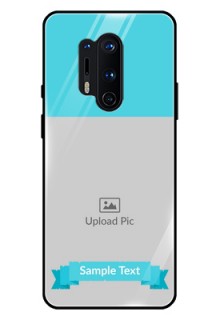 Oneplus 8 Pro Personalized Glass Phone Case  - Simple Blue Color Design